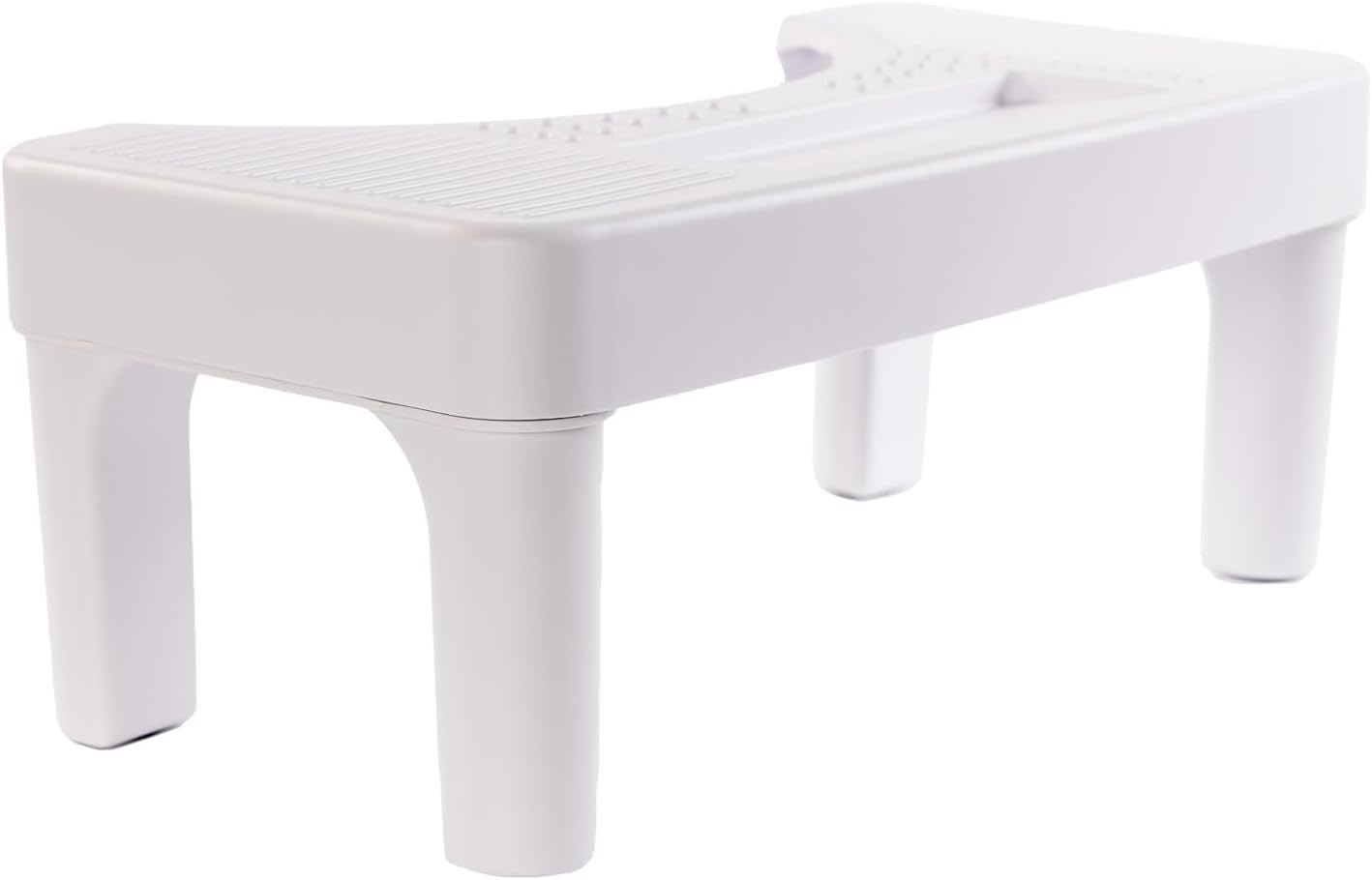 Ergonomic Toilet Foot Stool – Anti-Slip Plastic Potty Step Stool for Adults & Kids, U-Shaped Design, Stable & Safe for Bathroom Use