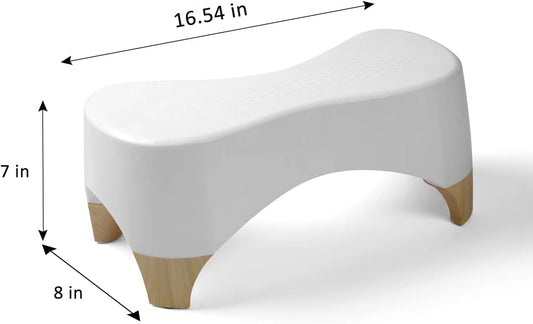 Ergonomic Toilet Foot Stool | Anti-Slip Squat Bathroom Step for Adults & Kids | 16.54" Wide, 7" High | Natural Posture Support for Healthy Bowel Movement