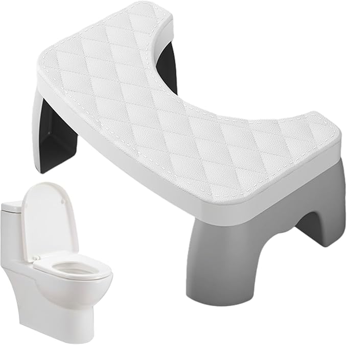 U-Shaped Toilet Stool for Adults & Kids – Anti-Slip Bathroom Squatting Aid, Ergonomic Design with Textured Surface (16.53×9.84×6.69in)