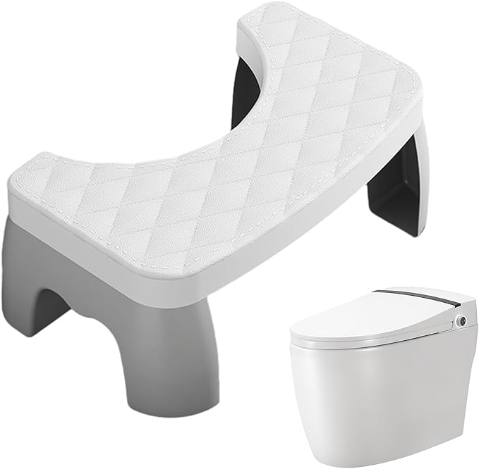 U-Shaped Toilet Stool for Adults & Kids – Anti-Slip Bathroom Squatting Aid, Ergonomic Design with Textured Surface (16.53×9.84×6.69in)