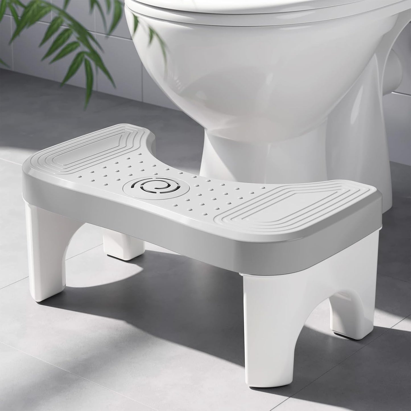Ergonomic Toilet Step Stool – Anti-Slip Squatting Stool for Standard Toilets, 6.7 Inch Height