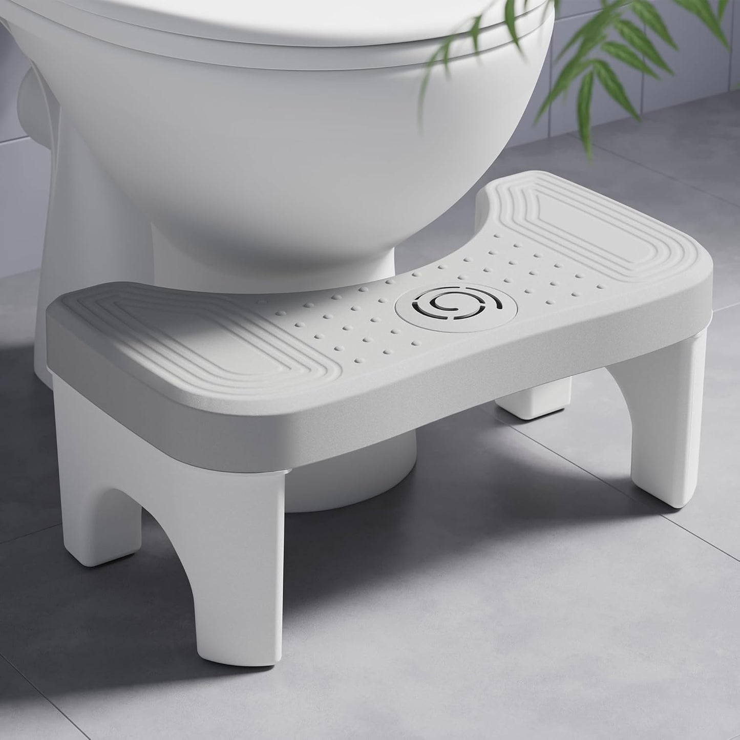Ergonomic Toilet Step Stool – Anti-Slip Squatting Stool for Standard Toilets, 6.7 Inch Height