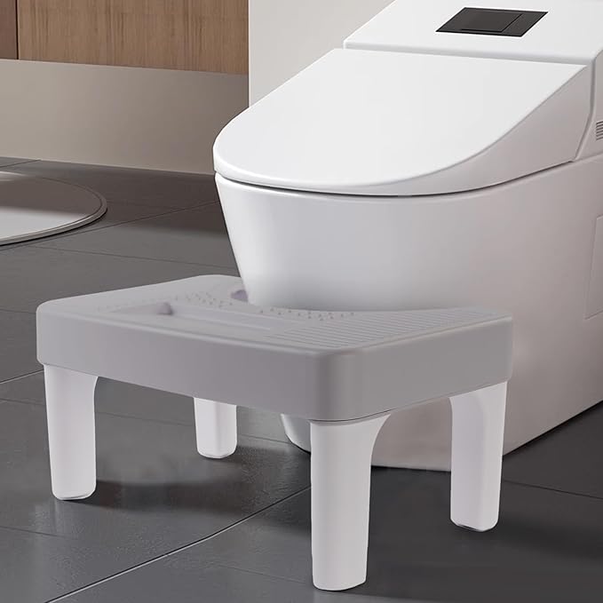 Detachable Toilet Foot Stool for Adults & Kids | Anti-Slip Squatting Step | 15.7" Long x 6.7" Tall | Ergonomic Bathroom Poop Stool for Better Bowel Movement | Fits Most Toilets
