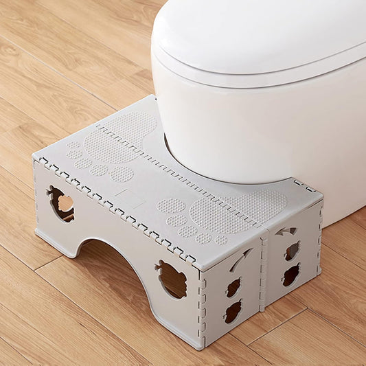 Foldable Toilet Stool for Adults & Kids – Anti-Slip Squatting Aid Footstool, Space-Saving Ergonomic Bathroom Step (45×30×18cm)